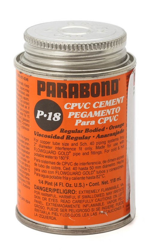 PARABOND P-18 CEMENT CPVC REGULAR BODIED 125ML ORANGE