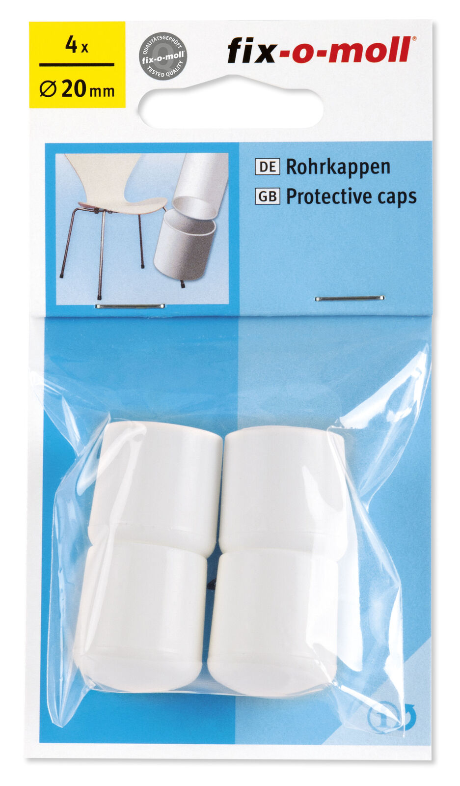 FIX 4 PRODECTIVE TUBES TIPS 20MM WHITE