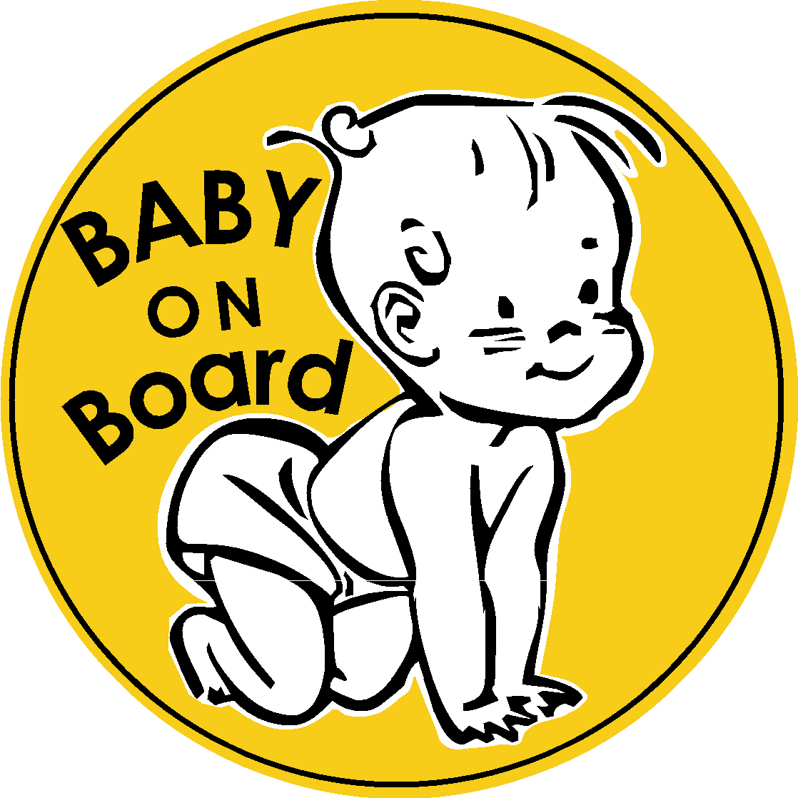 CAUTION BABY ON BOARD CIRCLE