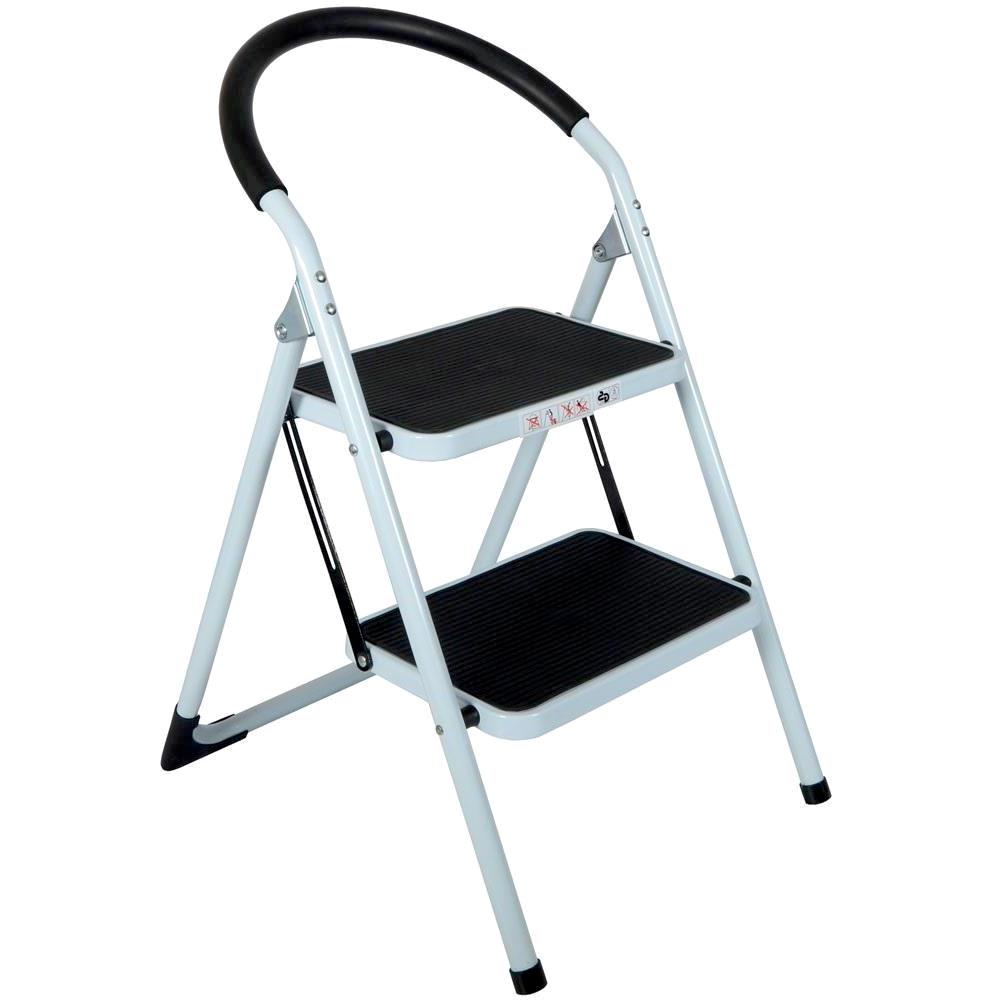 METAL FOLDING STOOL WITH 2 STEPS
