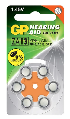 GP 1,4V HEARING AID ZINC AIR