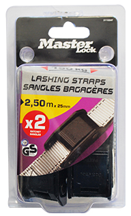 MASTER LOCK LASHING STRAPSX2 25MMX2.50M