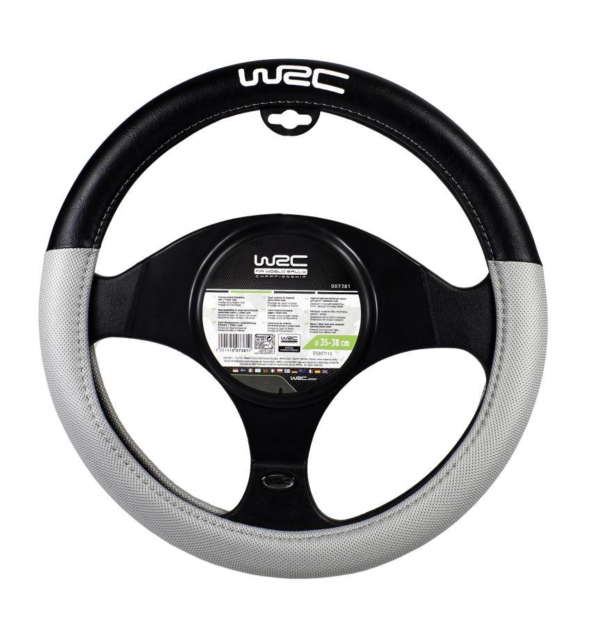 WRC STEERING COVER SILVER/BLAC