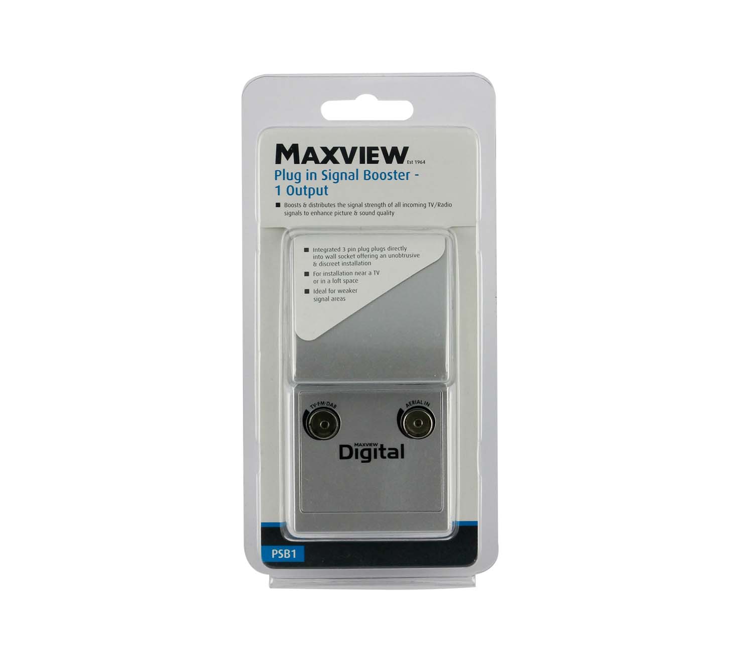 MAXVIEW PSB2C 2 ROOM PLUG IN DIGITAL SIGNAL BOOSTERS