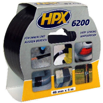 HPX CLOTH TAPE BLACK 48MMX5M