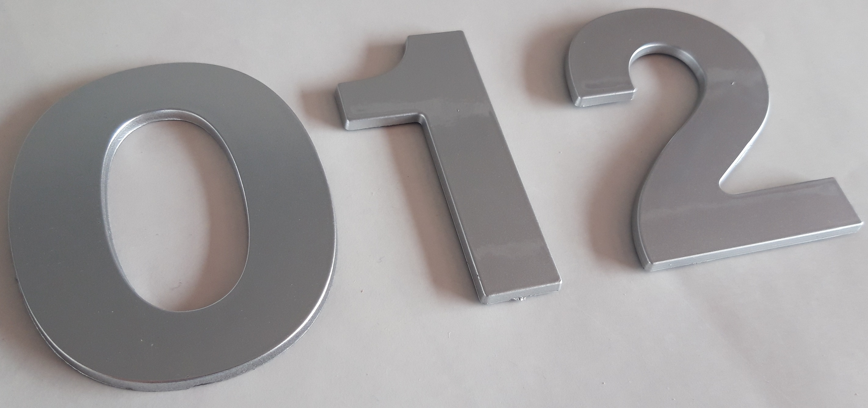 3D SILVER NUMBERS