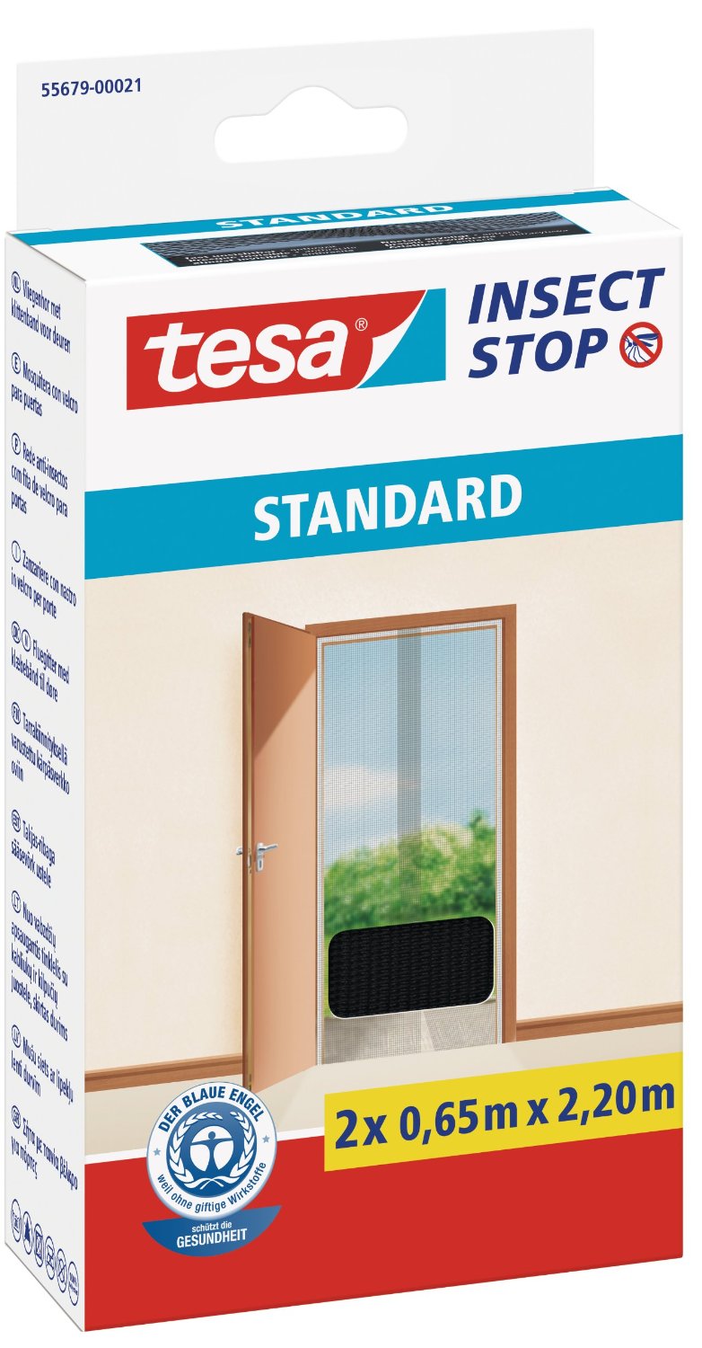 TESA INSECTNET FOR DOOR 2PCS 1,20x0,65x2,20M BLACK