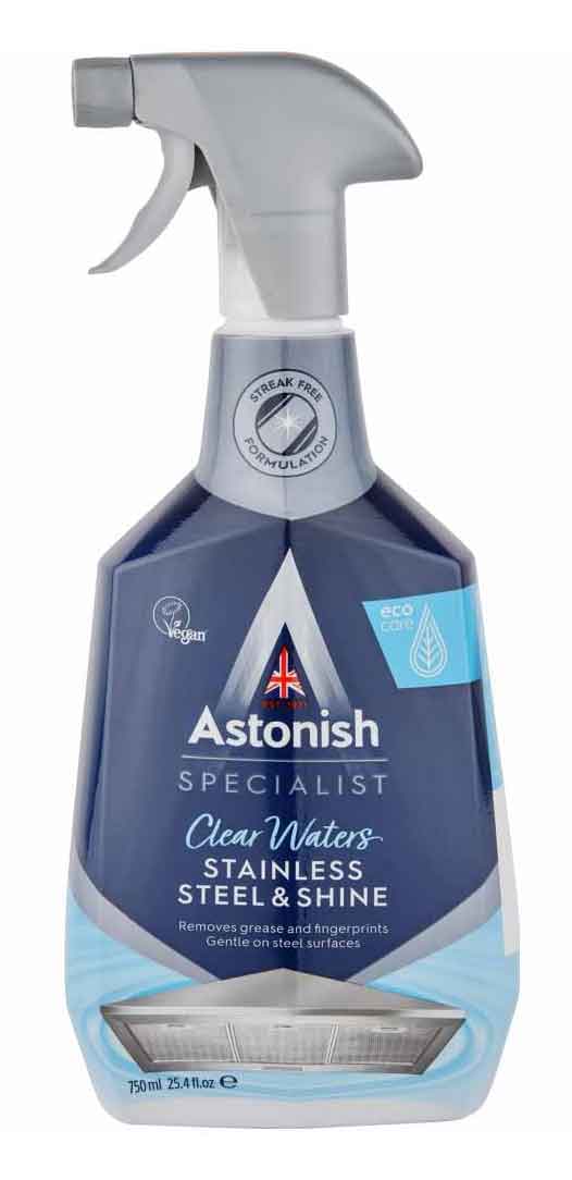ASTONISH SPECIALIST STAINLESS STEEL AND SHINE CLEAR WATERS 750ML