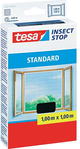 TESA INSECT NET FOR WINDOW 1Mx1M BLACK