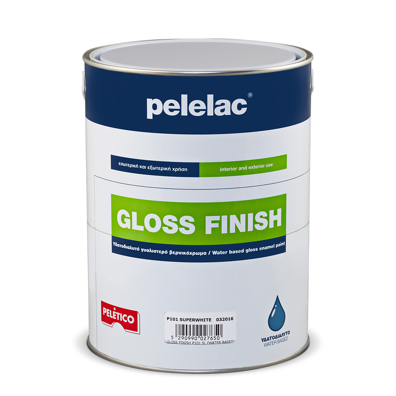 PELELAC® GLOSS FINISH PEWTER P129 2.5L ΥΔΑΤΟΔΙΑΛΥΤΟ ΧΡΩΜΑ