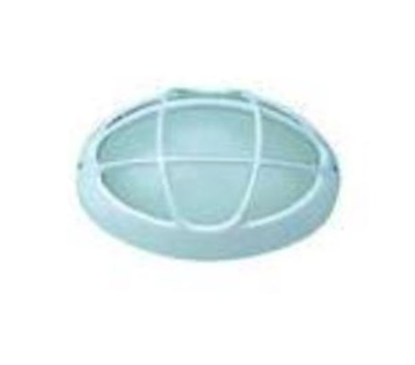 OUTDOOR LIGHTING 6051S BULKET ALUMINIUM OVAL WITH GRILL WHITE