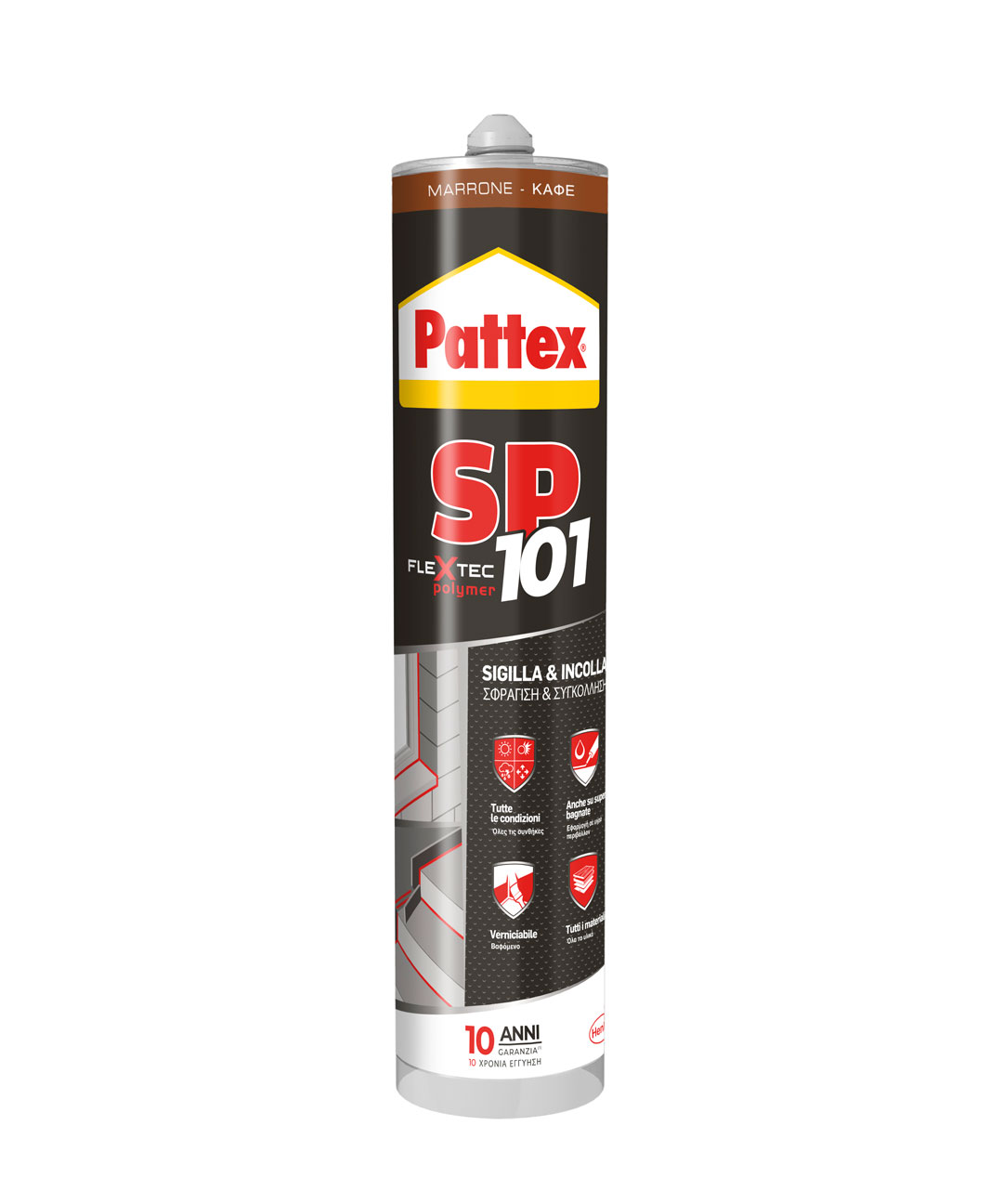 PATTEX SP101 BROWN ORIGINAL SILICONE 280ML