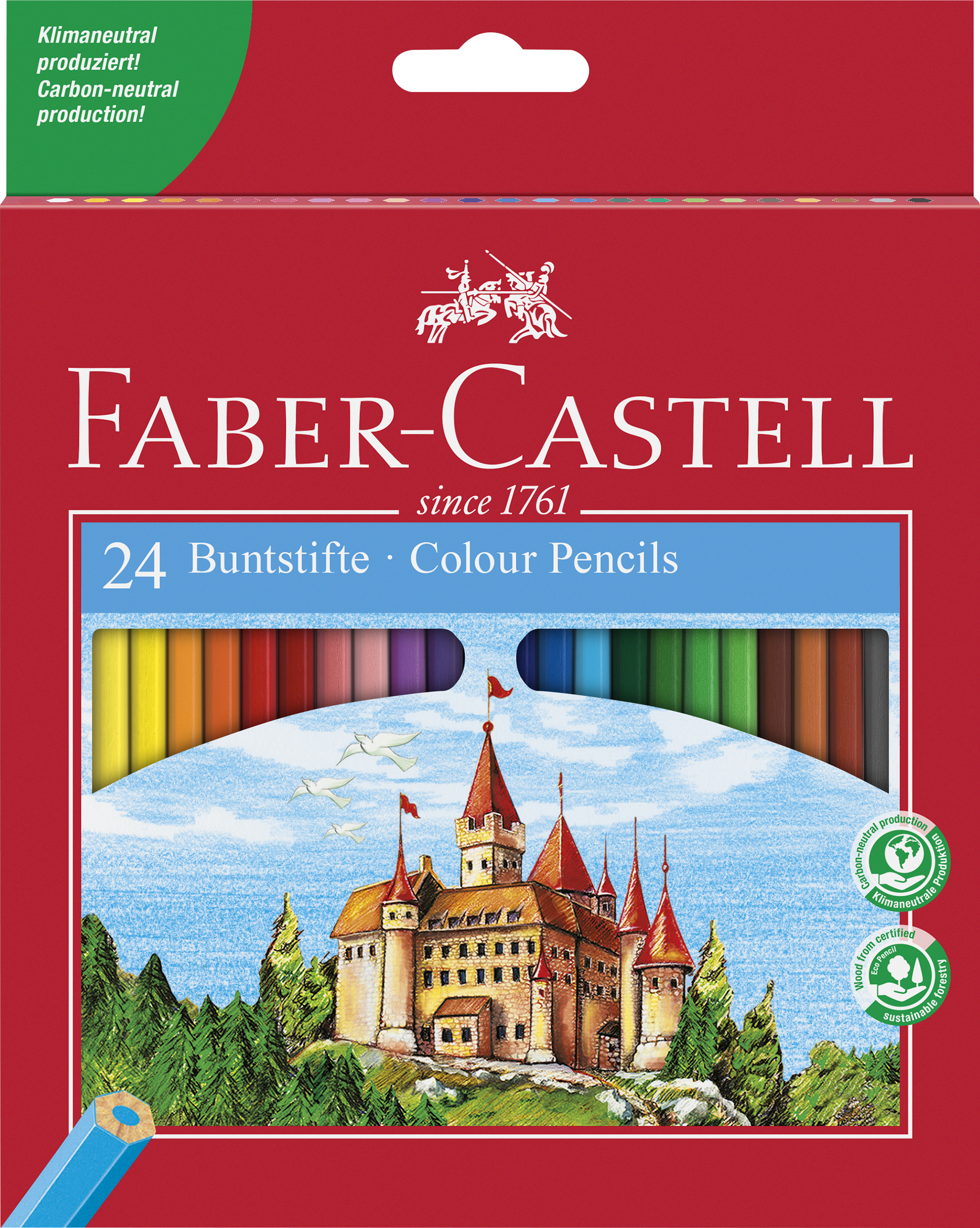 FABER CASTELL 111224 COLOURS PENCIL CARDBOARD BOX 24PCS