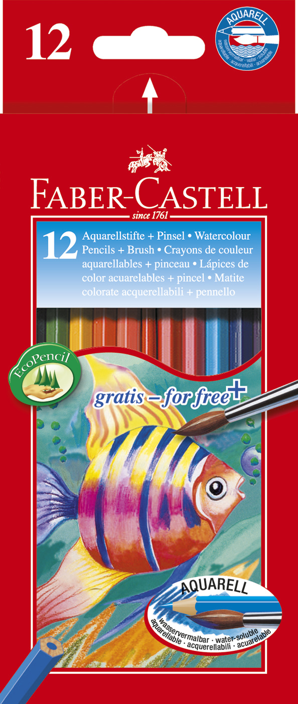 FABER CASTELL 114413 WATER SOLUBLE COLOURS 12PCS