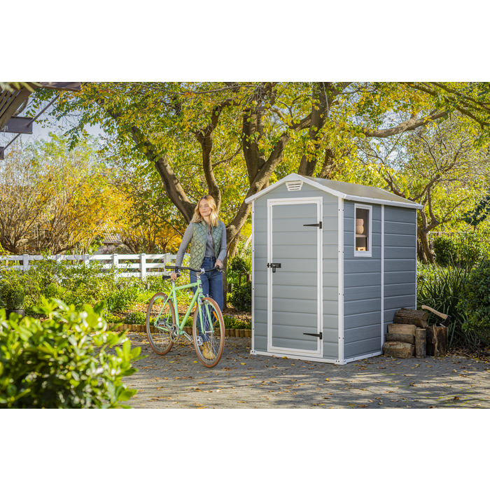 KETER MANOR SHED 4X6FT GREY