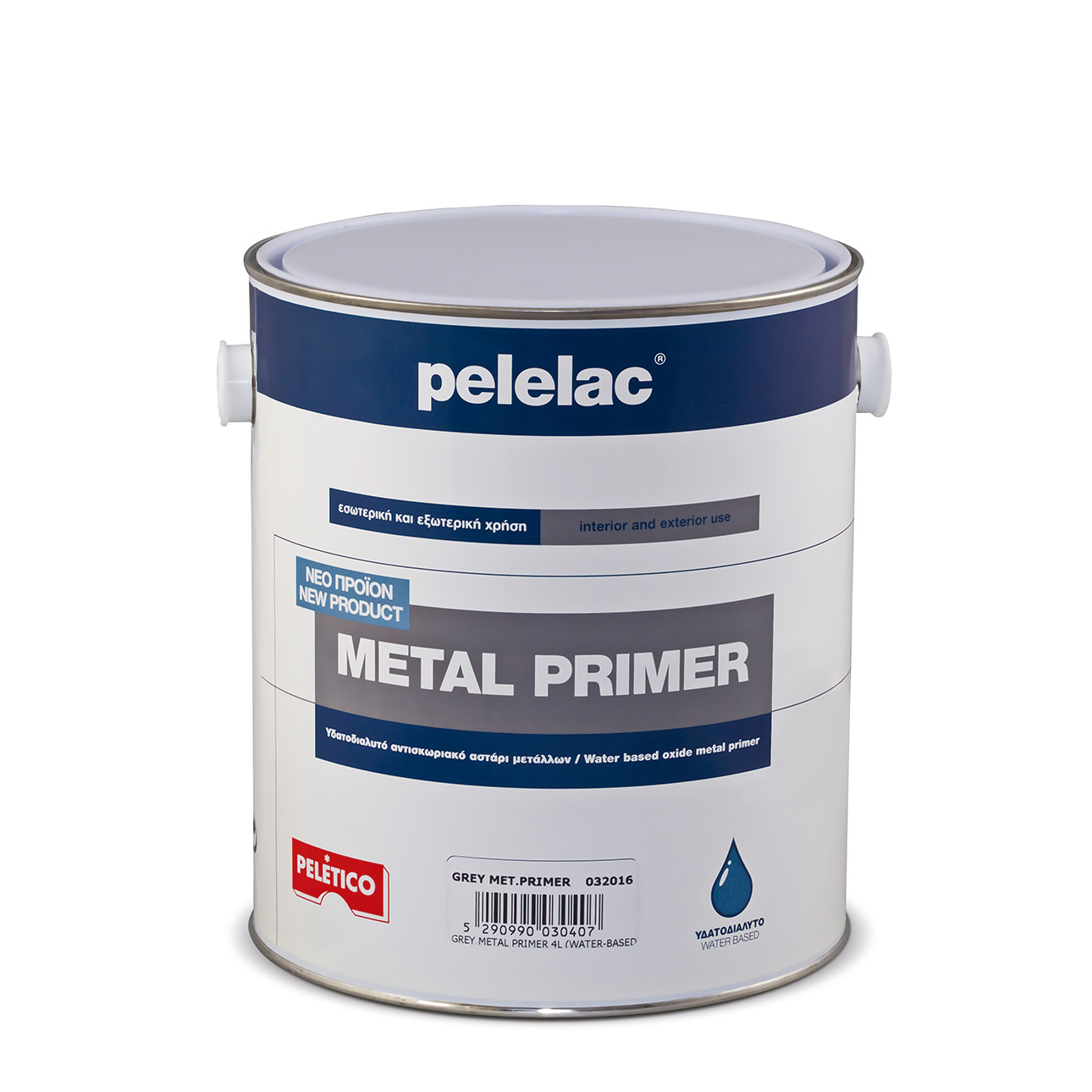 PELELAC® METAL PRIMER GREY 0.5L WATER BASED