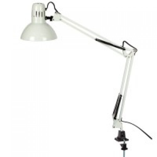 SUPERLIGHTS TABLE LAMP WITH CLIP 1X E27 750MM WHITE