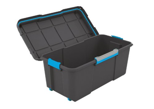 KIS SCUBA BOX XL BLACK/BLUE CLIPS 106L 