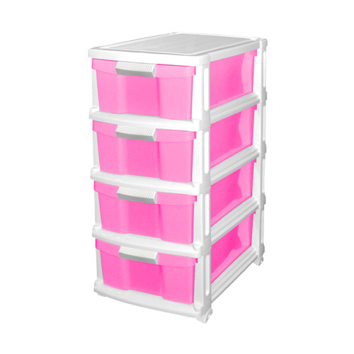 COLORED DRAWER WITH 4 TIERS