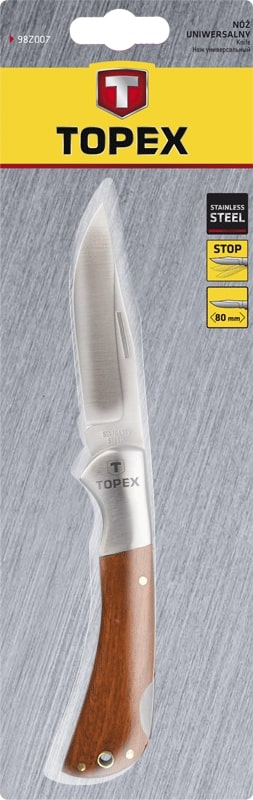 TOPEX POCKET KNIFE 80MM S/S