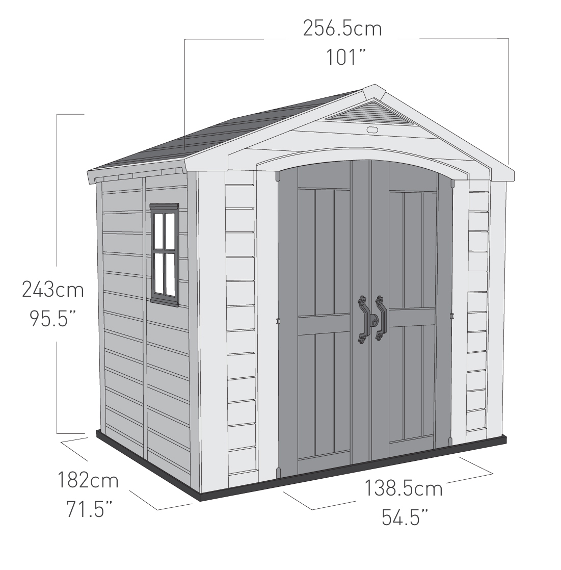 KETER FACTOR SHED 8X6FT