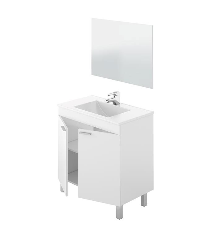 FORES CABINET+MIRROR+SINK WHITE