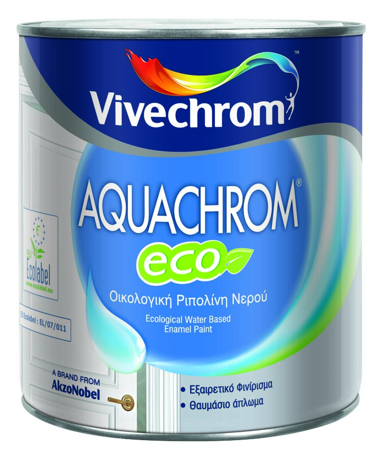 VIVECHROM WHITE GLOSS AQUACHROME ECOLOGICAL WATER RIPOLINE OF EXCELLENT QUALITY 750ML