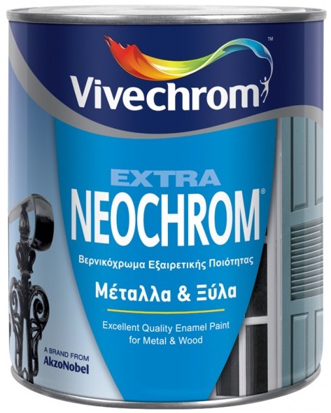 VIVECHROM WΗITE/GREY 91 NEOCHROM EXTRA GLOSSY VARNISH PAINT 750ML