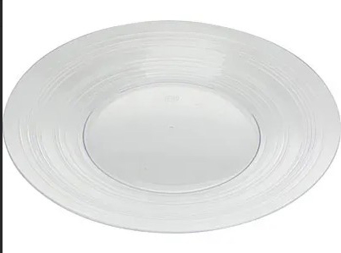 PLATE CLEAR TRANSPARENT PS WIT