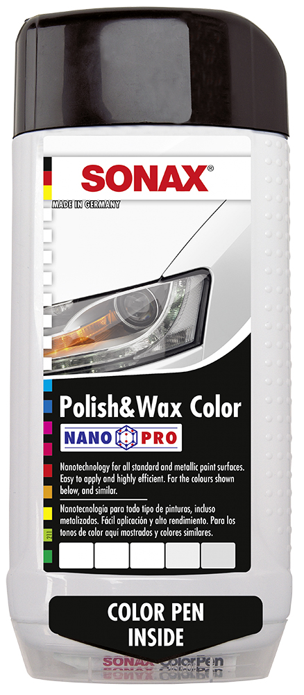 SONAX POLISH & WAX COLOUR WHITE 250ML