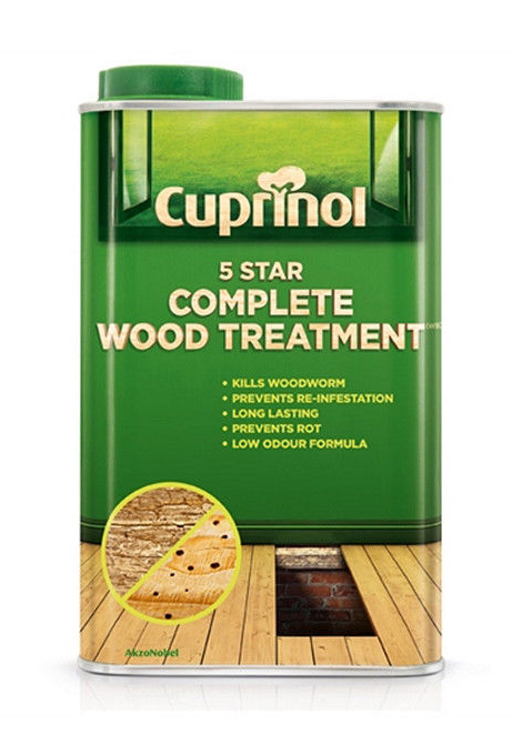 CUPRINOL 5 STAR COMPLETE WOOD TREATMENT WATER BASED CLEAR 5L