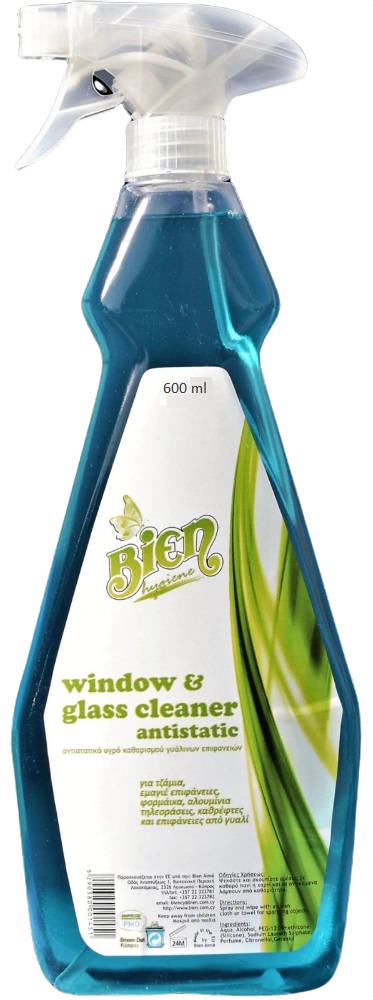 BIEN ANTISTATIC WINDOW & GLASS CLEANER 600ML