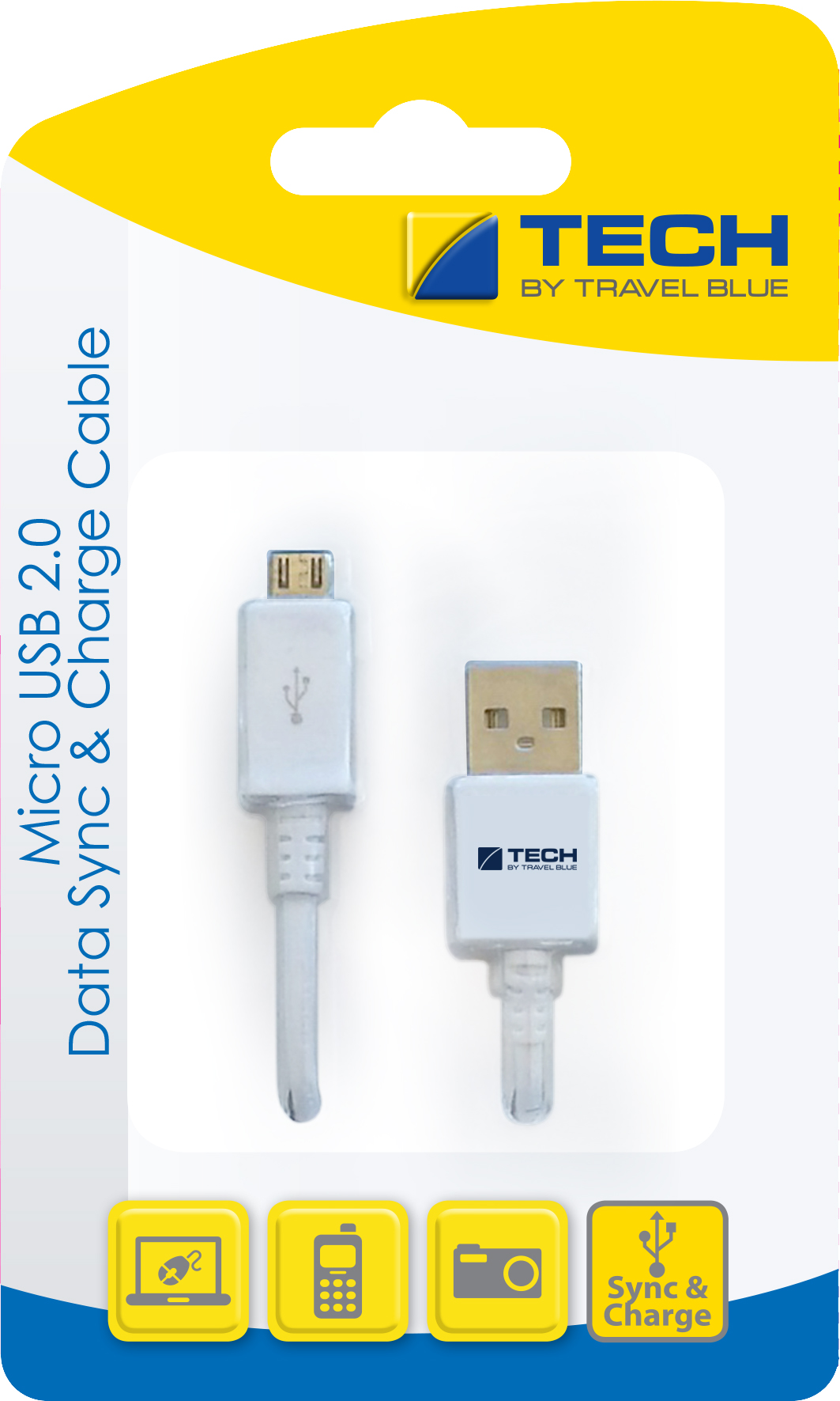 TRAVEL BLUE USB CABLE SYNC & CHARGE