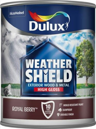 DULUX RE ROYAL BERRY WEATHERSHIELD EXTERIOR HIGH GLOSS 750ML
