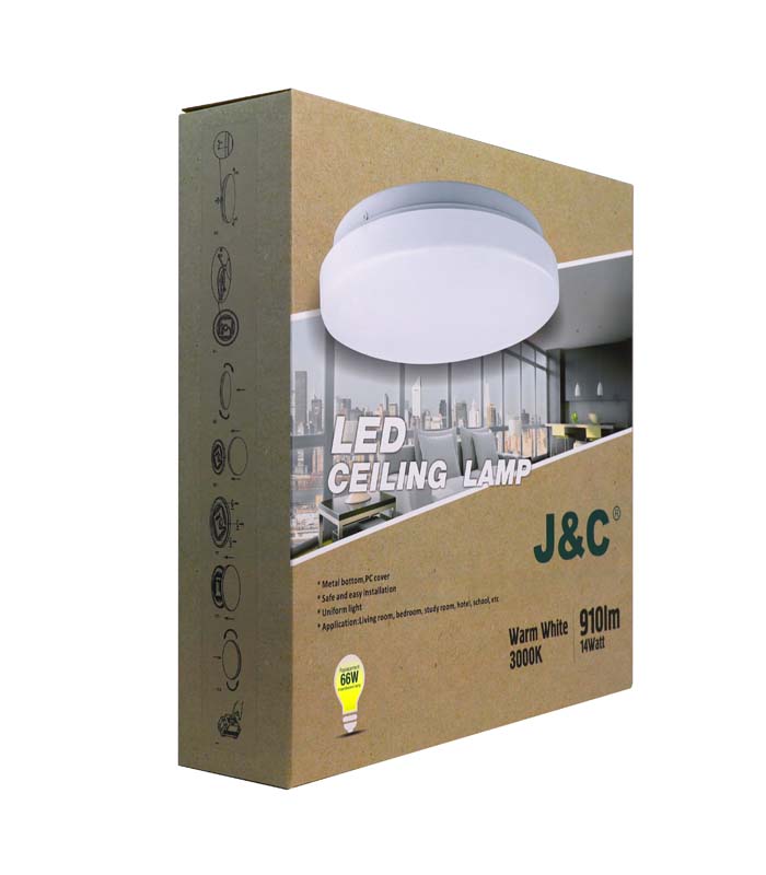 J&C LED 14W CEILING LIGHT 3000K IP20 Ø260MM