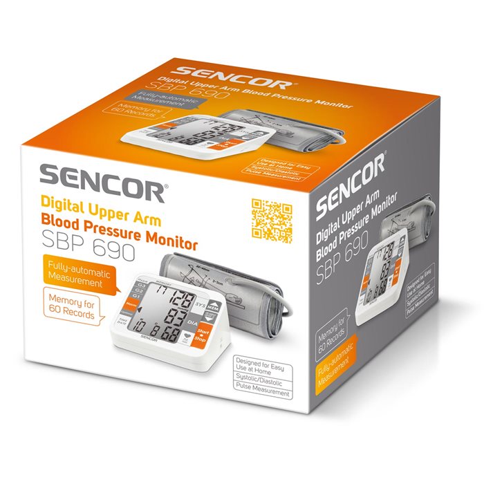SENCOR SBP690 DIGITAL ARM BLOOD PRESSURE MONITOR