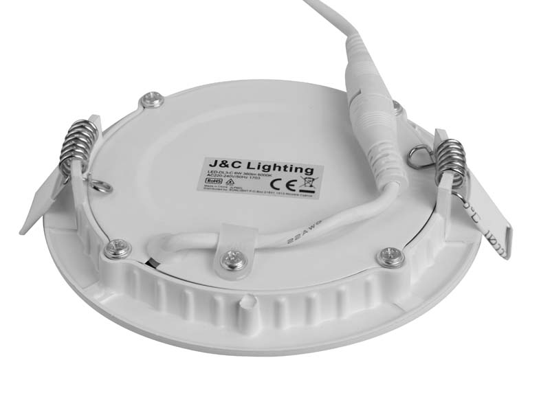J&C LED 6W RECESSED ROUND PANEL 6000K Ø120MM 