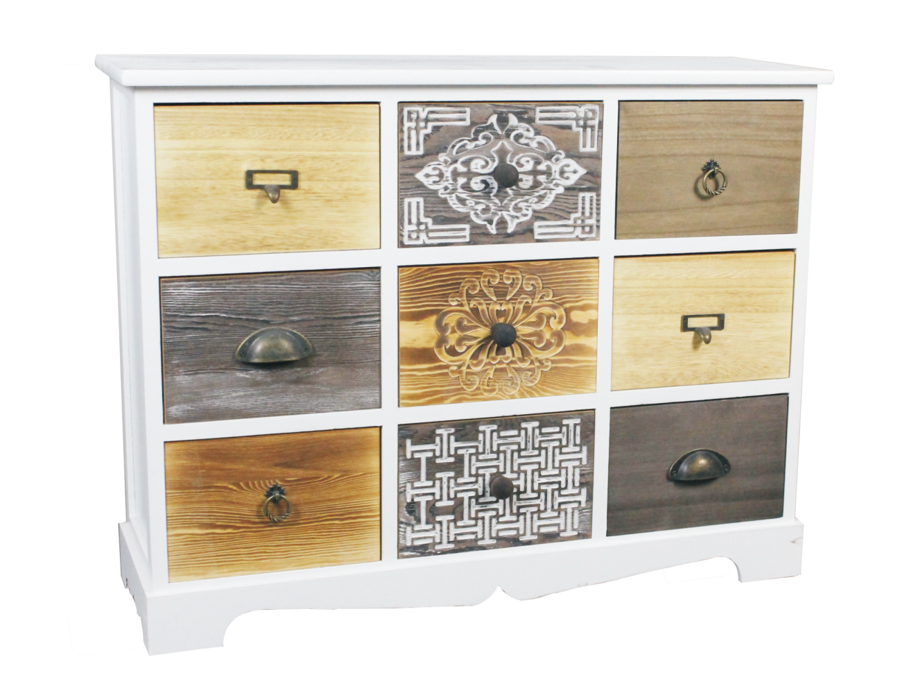 WOODEN CABINET 9 DRAWERS 79X25X60CM