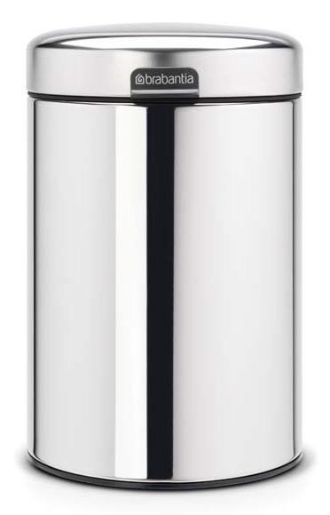 BRABANTIA NEWICON WALL MOUNTED BIN 3 LITRE PLASTIC - BRILLIANT STEEL