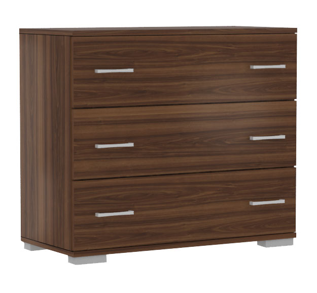 EKOWOOD CHEST OF DRAWERS WITH 3 DRAWERS 76X90X45CM VINTAGE