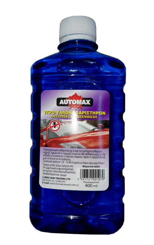 AUTOMAX ANTI-INSECT SCREENWASH 400ML BLUE