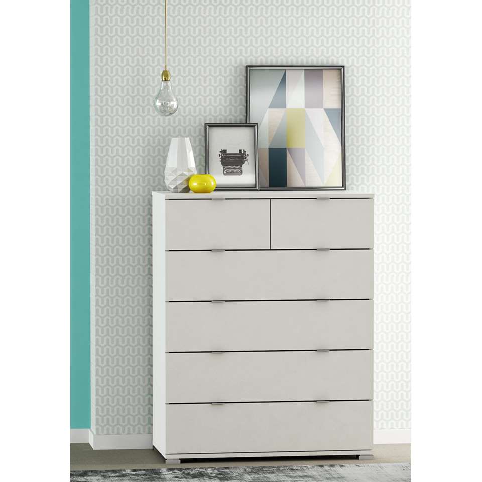 CHEST PERFECT 6 DRAWERS PEARL WHITE