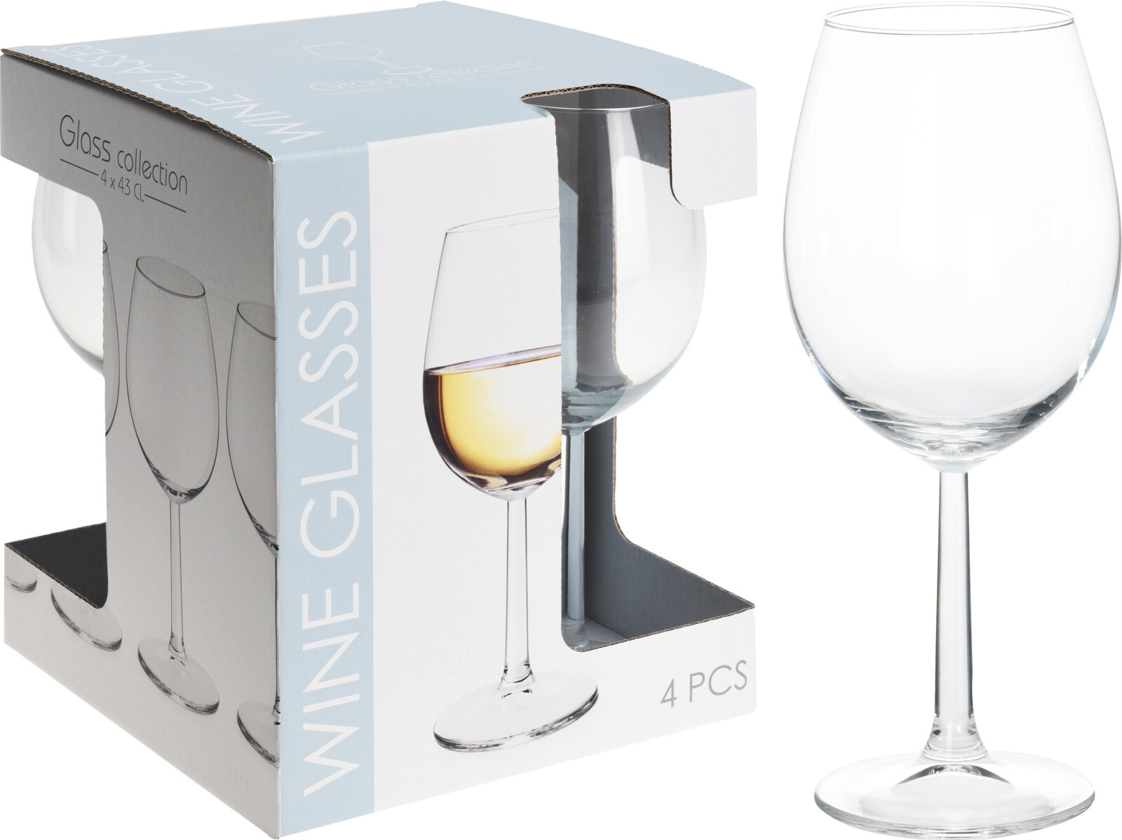 WINE GLASS 4PCS 43CL