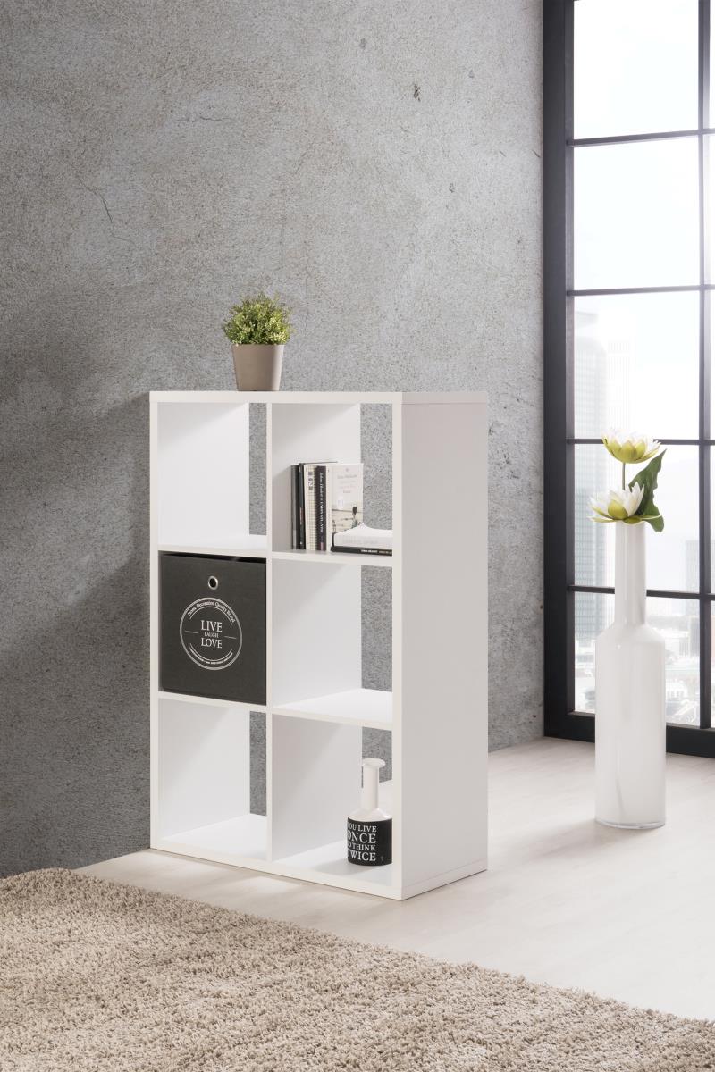MAX6 SHELF UNIT WITH 6 CUBES WHITE