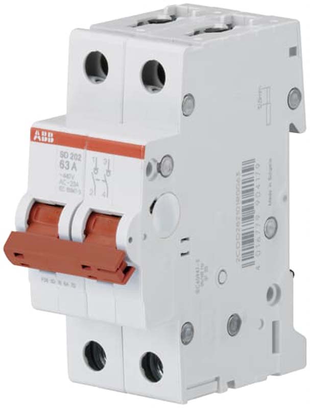 ABB ISOLATOR SD202-63 2P 63A LOW VOLTAGE PRODUCTS AND SYSTEMS