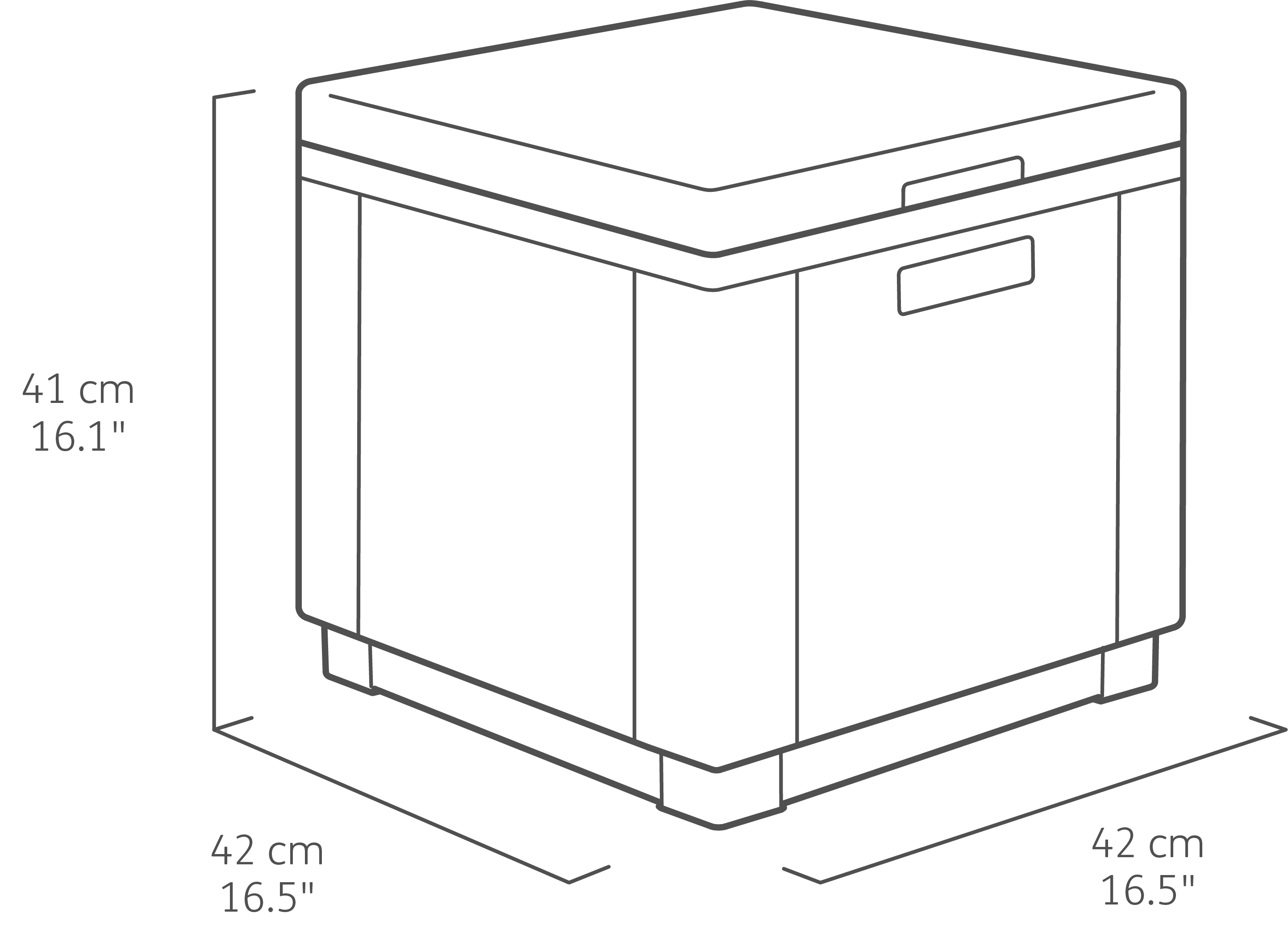 KETER JARDIN ICE CUBE BOX 43X43X43CM