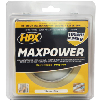 HPX MAX POWER TAPE TRANSPARENT 19MMX5M