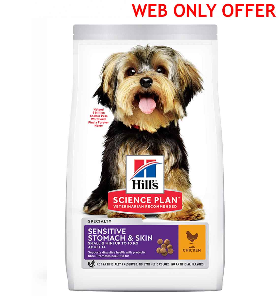 HILLS SCIENCE PLAN CANINE ADULT DOG SMALL & MINI SENSITIVE STOMACH & SKIN CHICKEN 3KG