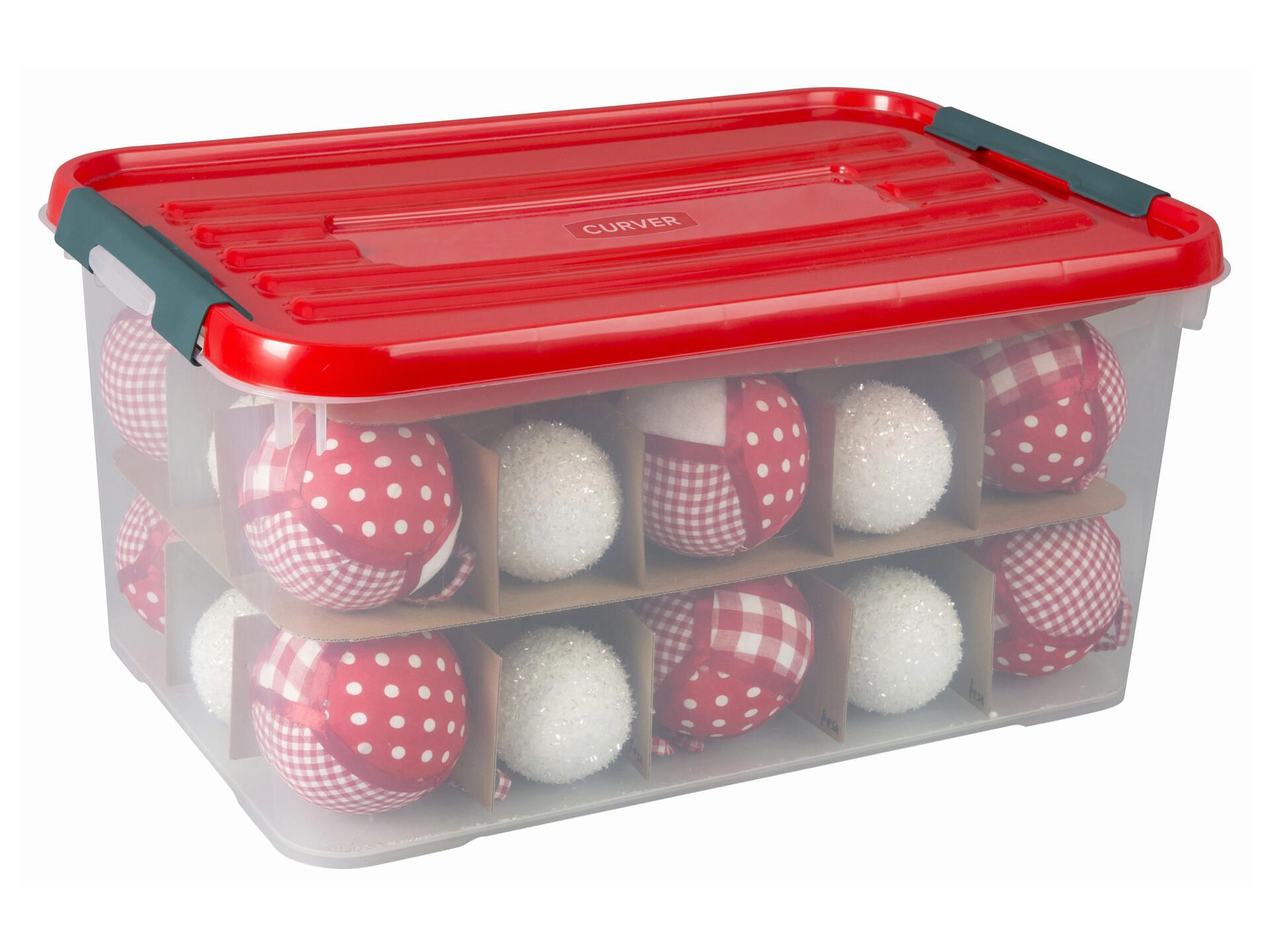 CURVER STORAGE BOX WITH DIVIDERS 50L