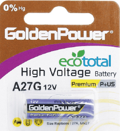 GOLDEN POWER 12V ALKALINE HIGH VOLTAGE A27